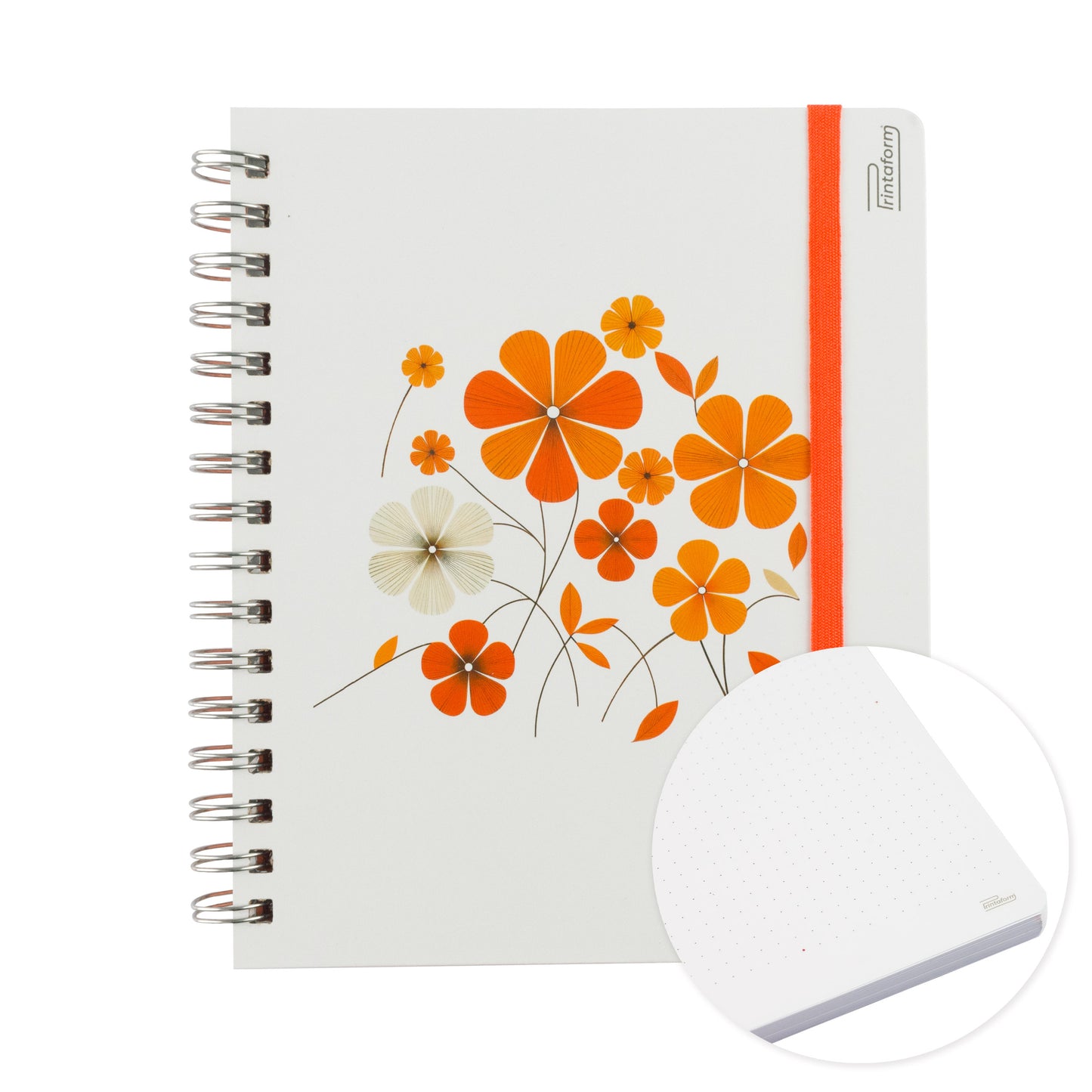 Libreta Book Floral pasta dura, 100 hojas