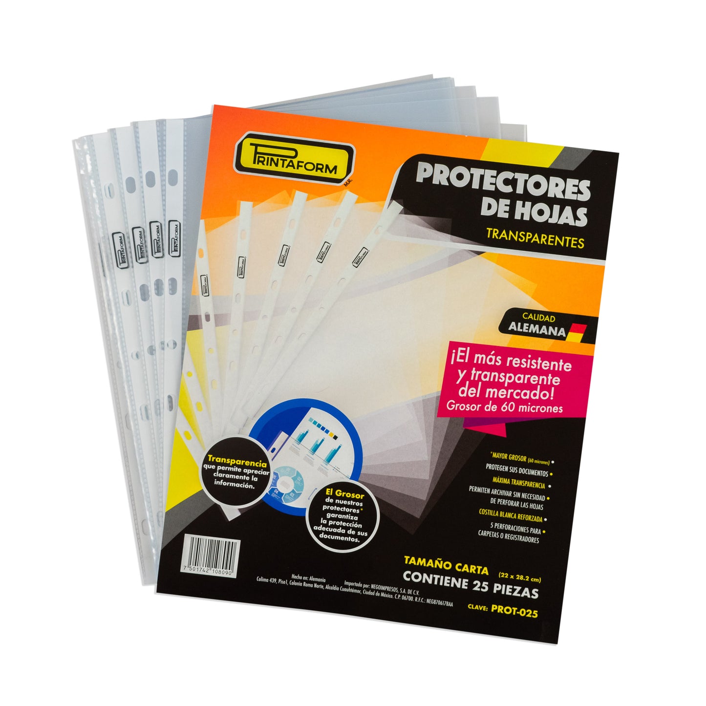 Protectores de hojas, bolsa con 25 piezas