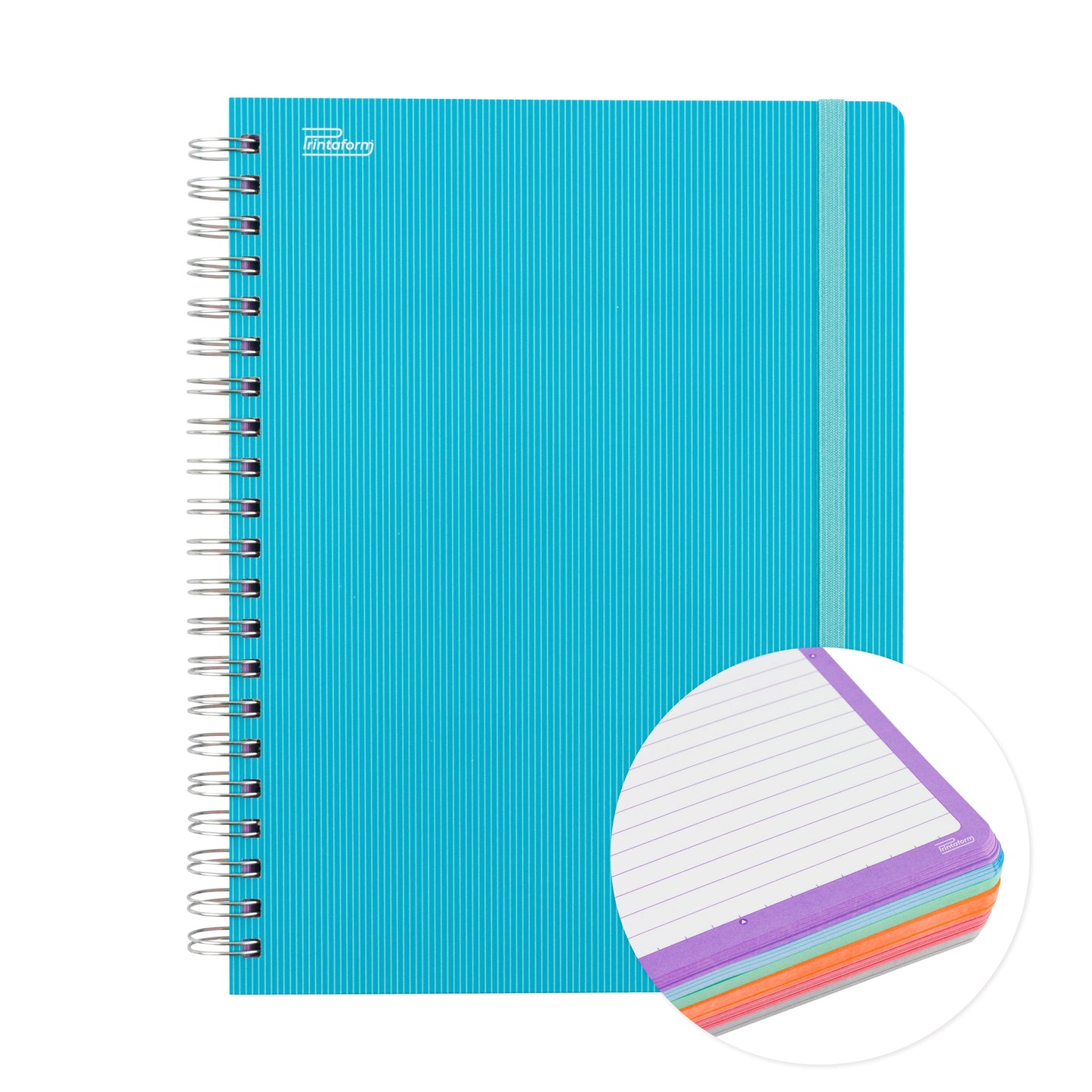 Libreta Universitaria Arcoíris profesional pasta dura, 200 hojas