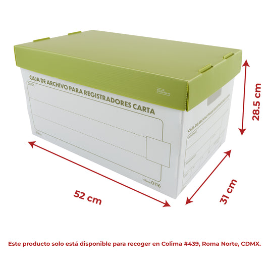Caja para archivo de plástico