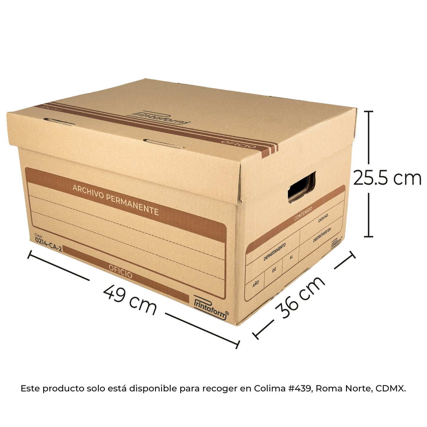 Caja para archivo de cartón