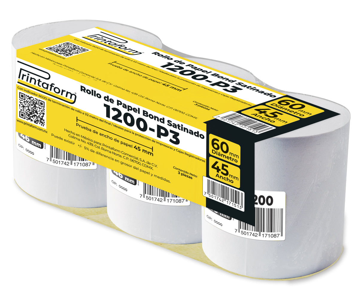Rollo Bond Satinado 45mm x 30m, 1200