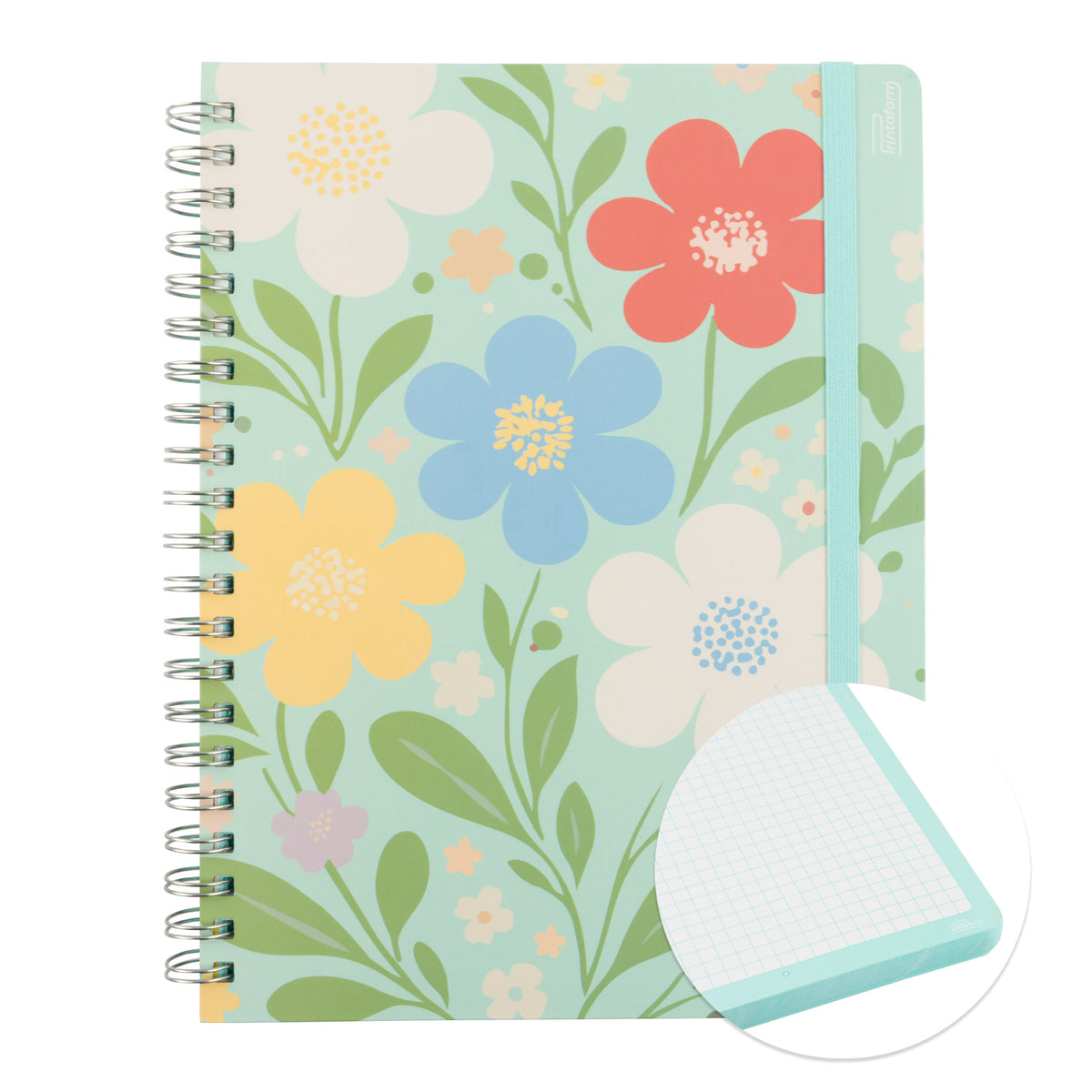 Libreta Floral Profesional pasta dura,100 hojas