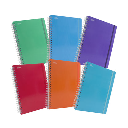 Libreta Universitaria Arcoíris profesional pasta dura, 200 hojas