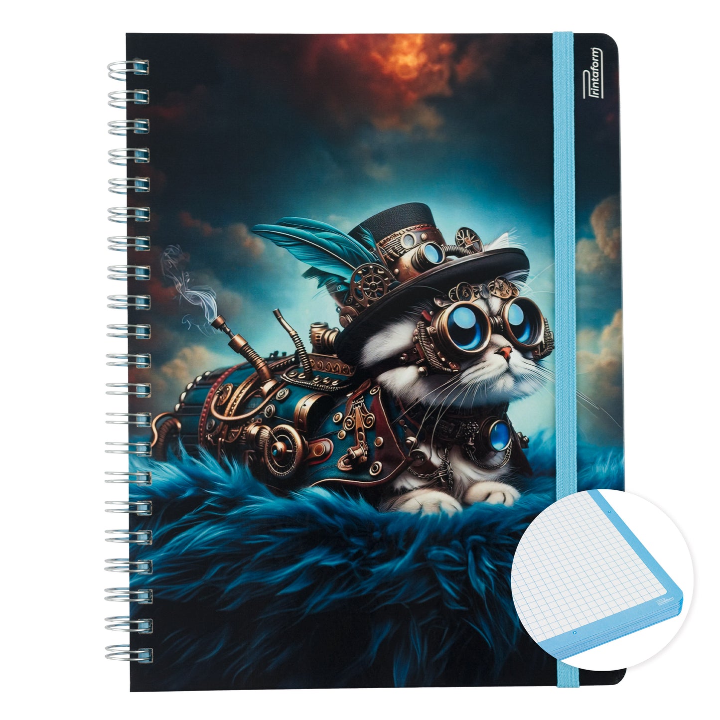 Libreta Profesional Felinos, pasta dura, 100h