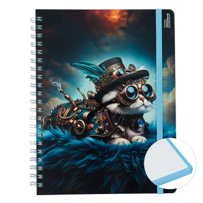 Libreta Profesional Felinos, pasta dura, 100h