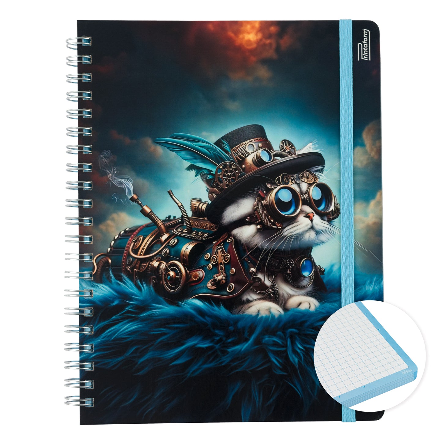 Libreta Profesional Felinos, pasta dura, 100h
