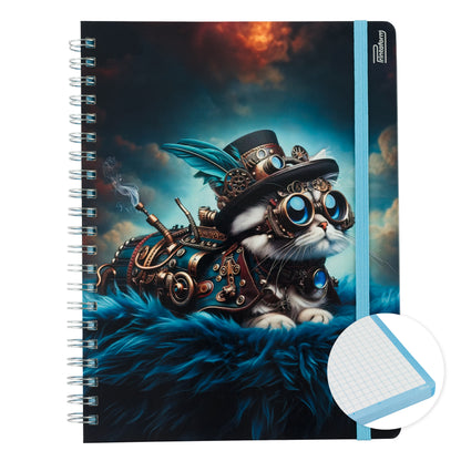 Libreta Profesional Felinos, pasta dura, 100h