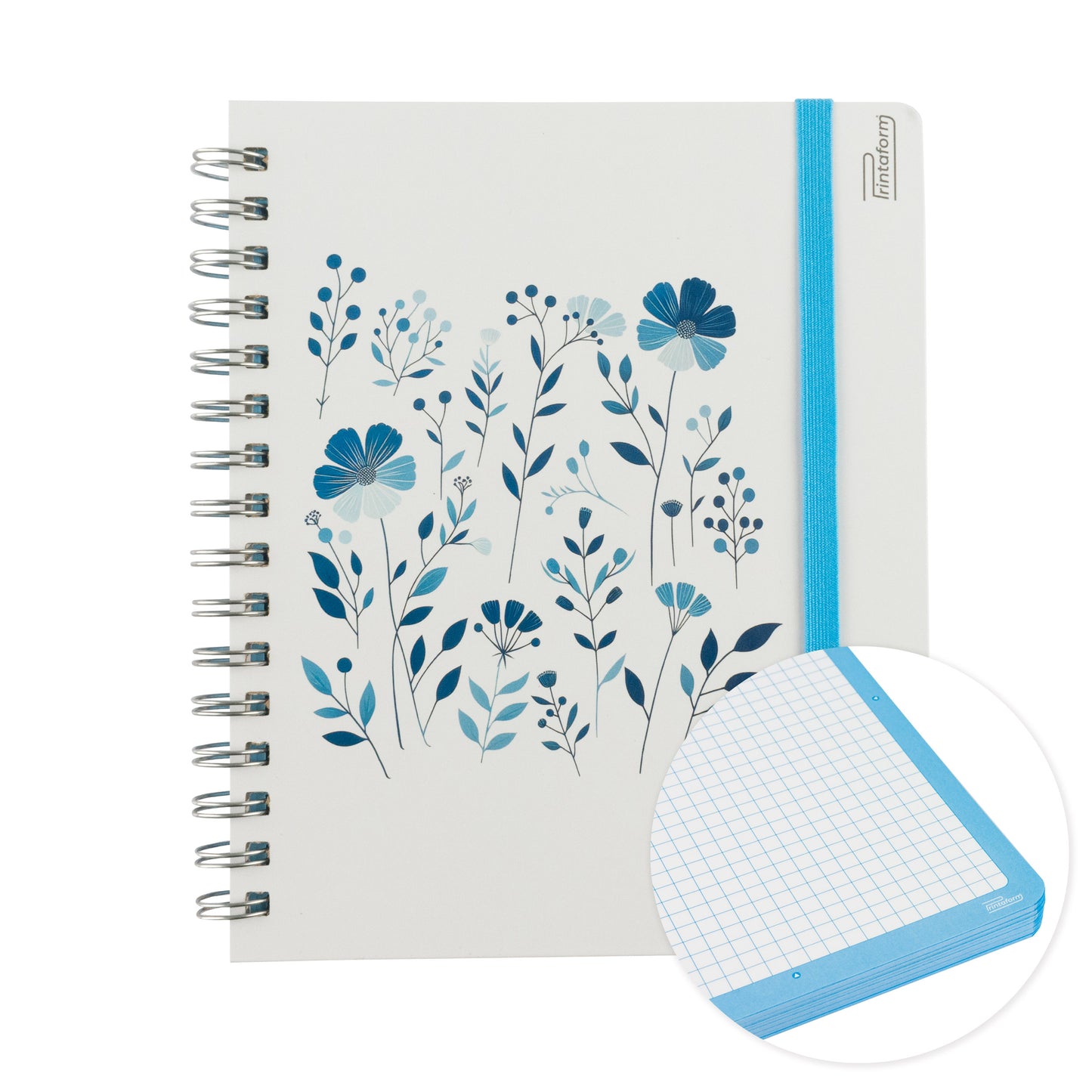 Libreta Book Floral pasta dura, 100 hojas