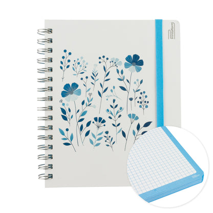 Libreta Book Floral pasta dura, 100 hojas