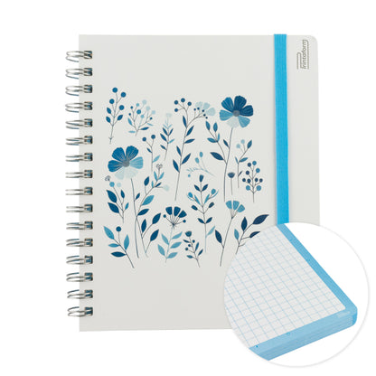 Libreta Book Floral pasta dura, 100 hojas