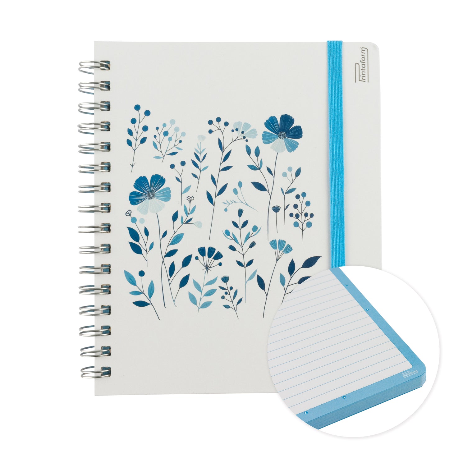 Libreta Book Floral pasta dura, 100 hojas