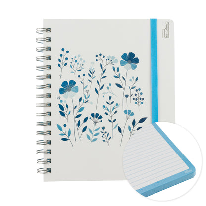 Libreta Book Floral pasta dura, 100 hojas