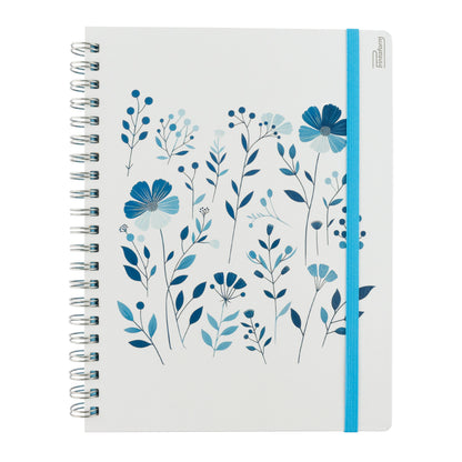 Libreta Profesional Universitaria Floral, pasta dura, 200h