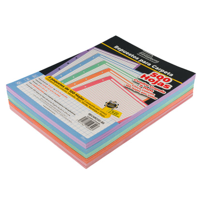 Repuestos para Carpeta Multicolor 500 hojas