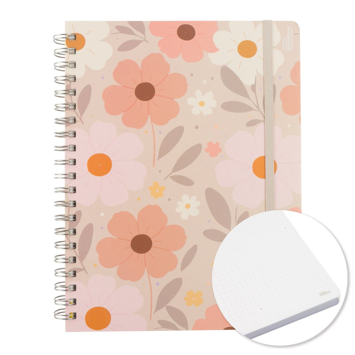 Libreta Floral Profesional pasta dura,100 hojas