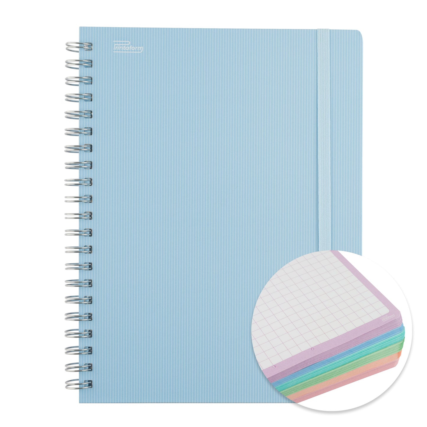 Libreta Universitaria Arcoiris Pastel, Profesional pasta dura, 200 hojas