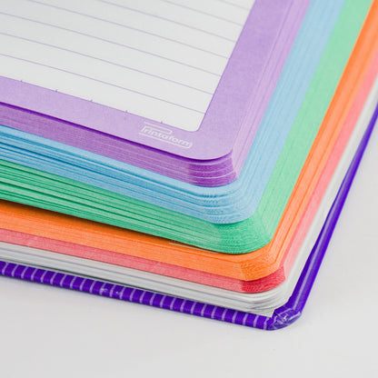 Libreta Universitaria Arcoíris profesional pasta dura, 200 hojas