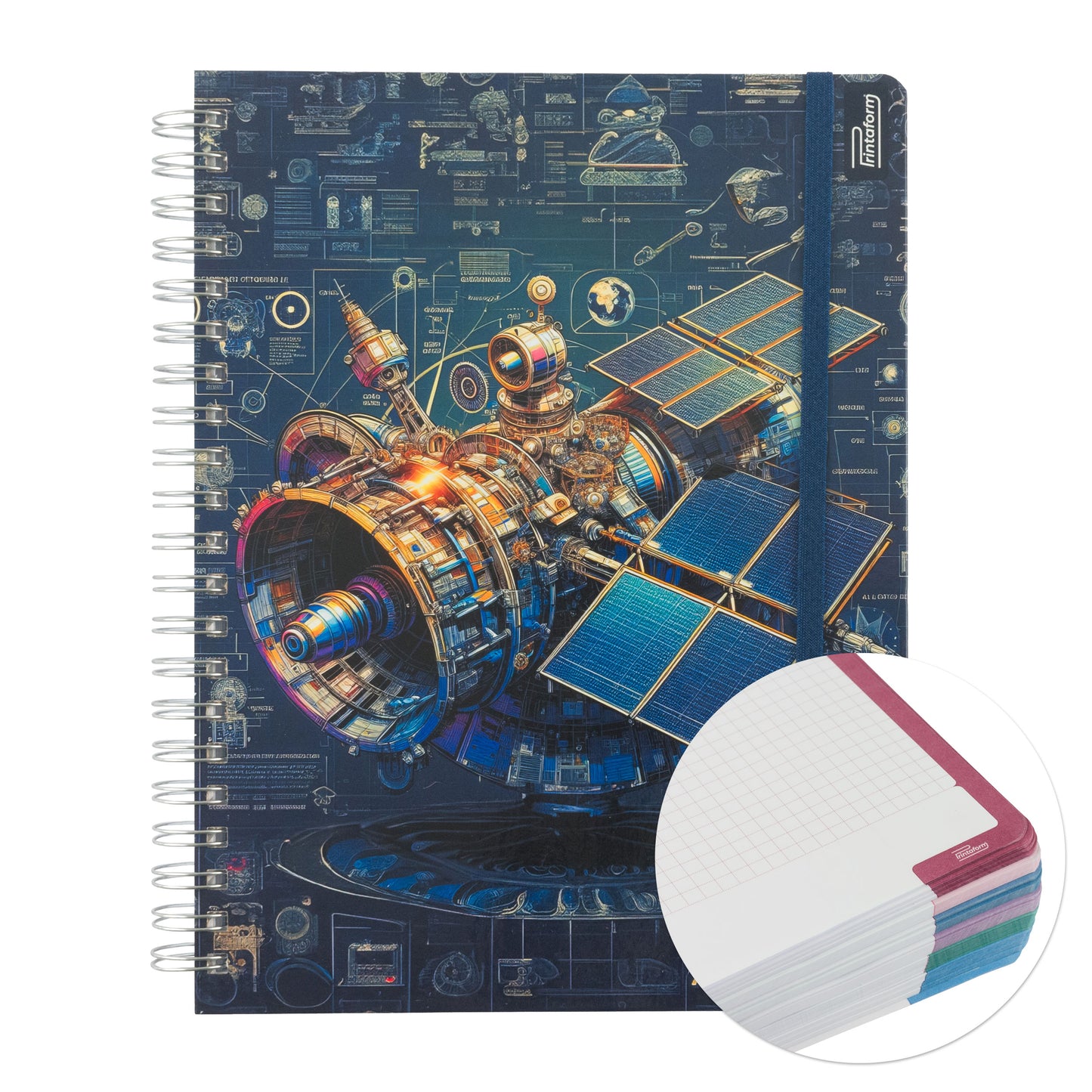 Libreta Profesional Universitaria Exploración Espacial 200h Rayado Cornell
