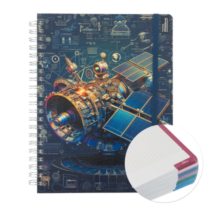 Libreta Profesional Universitaria Exploración Espacial 200h Rayado Cornell