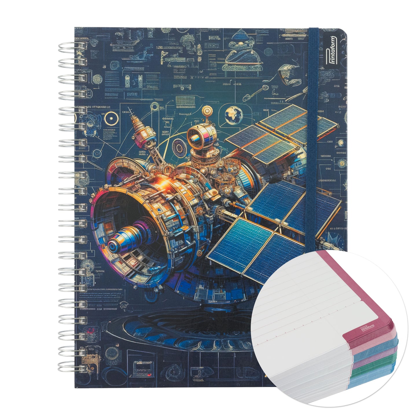 Libreta Profesional Universitaria Exploración Espacial 200h Rayado Cornell