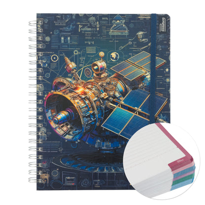 Libreta Profesional Universitaria Exploración Espacial 200h Rayado Cornell