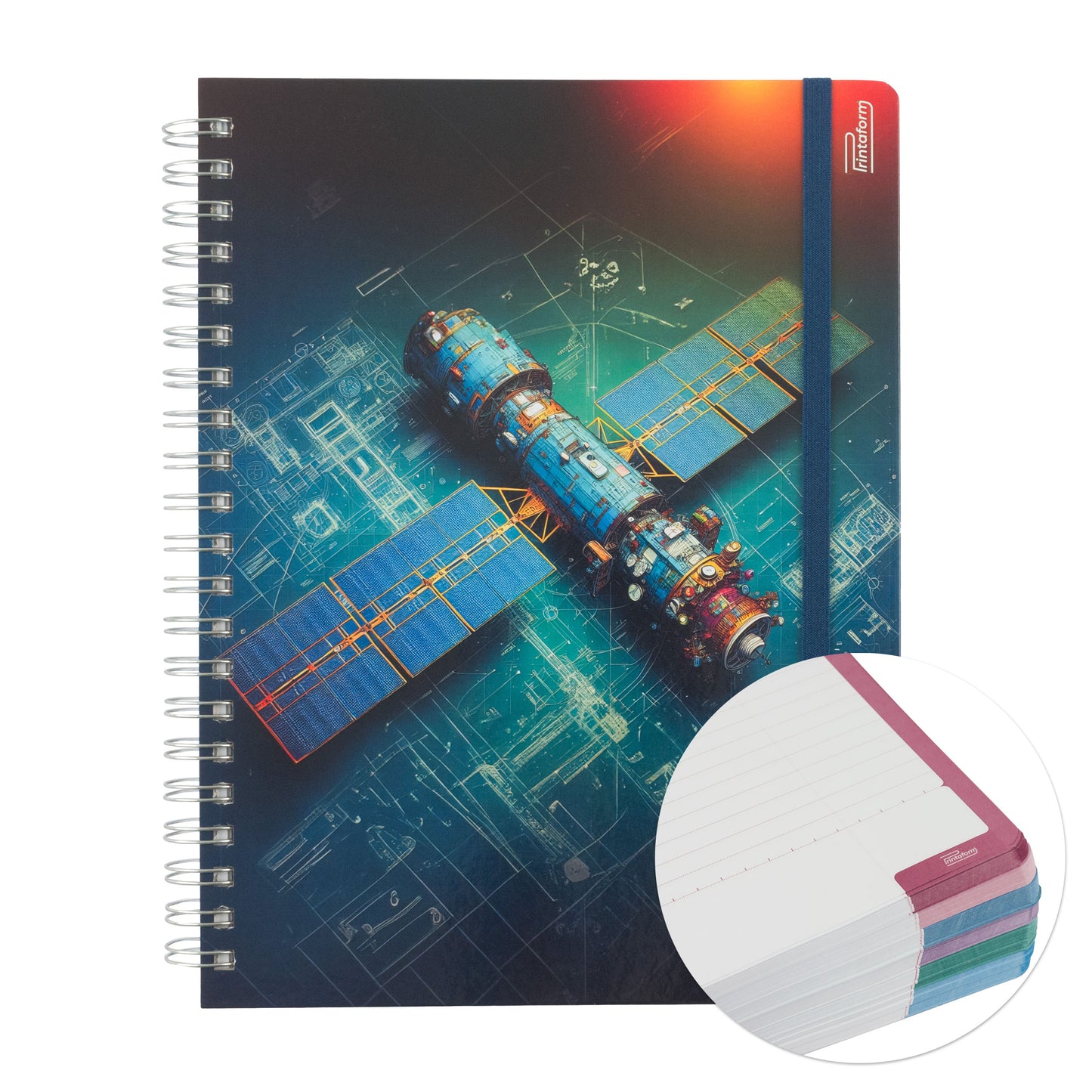 Libreta Profesional Universitaria Exploración Espacial 200h Rayado Cornell