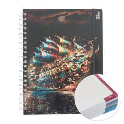 Libreta Profesional Universitaria Julio Verne 200h Rayado Cornell