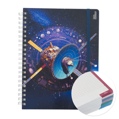 Libreta Profesional Universitaria Exploración Espacial 200h Rayado Cornell
