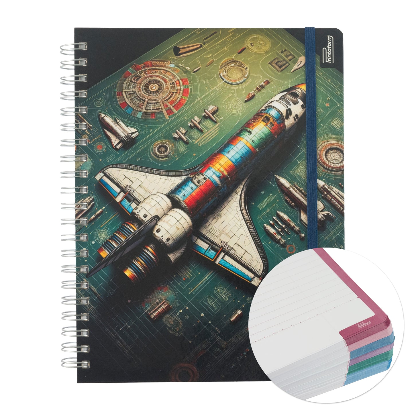 Libreta Profesional Universitaria Exploración Espacial 200h Rayado Cornell