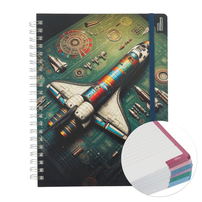Libreta Profesional Universitaria Exploración Espacial 200h Rayado Cornell