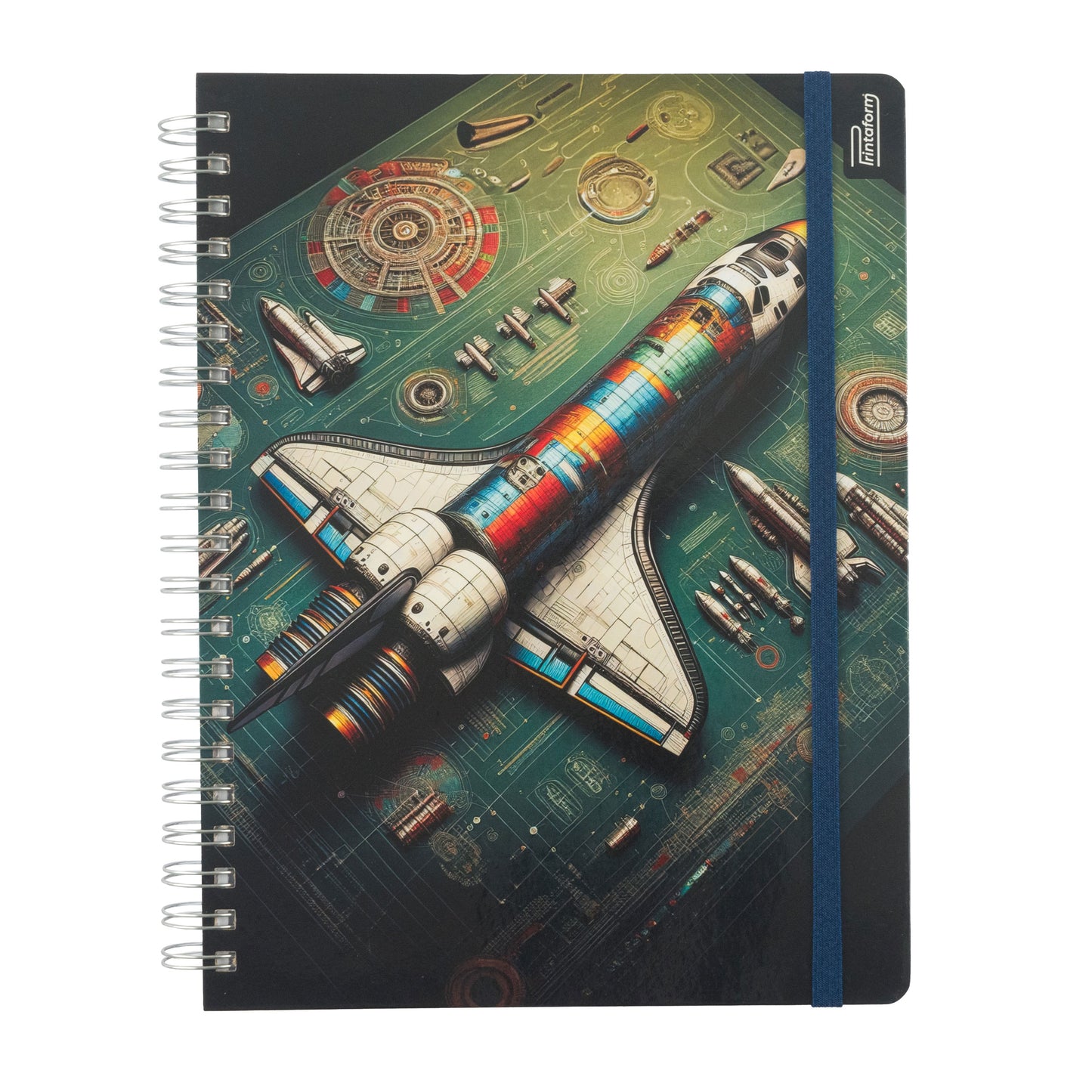 Libreta Profesional Universitaria Exploración Espacial 200h Rayado Cornell