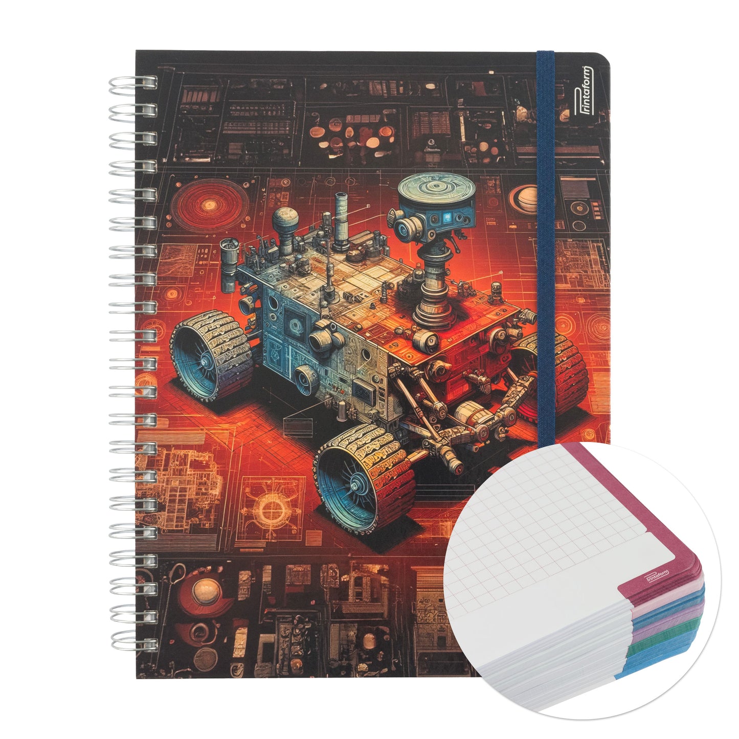 Libreta Profesional Universitaria Exploración Espacial 200h Rayado Cornell