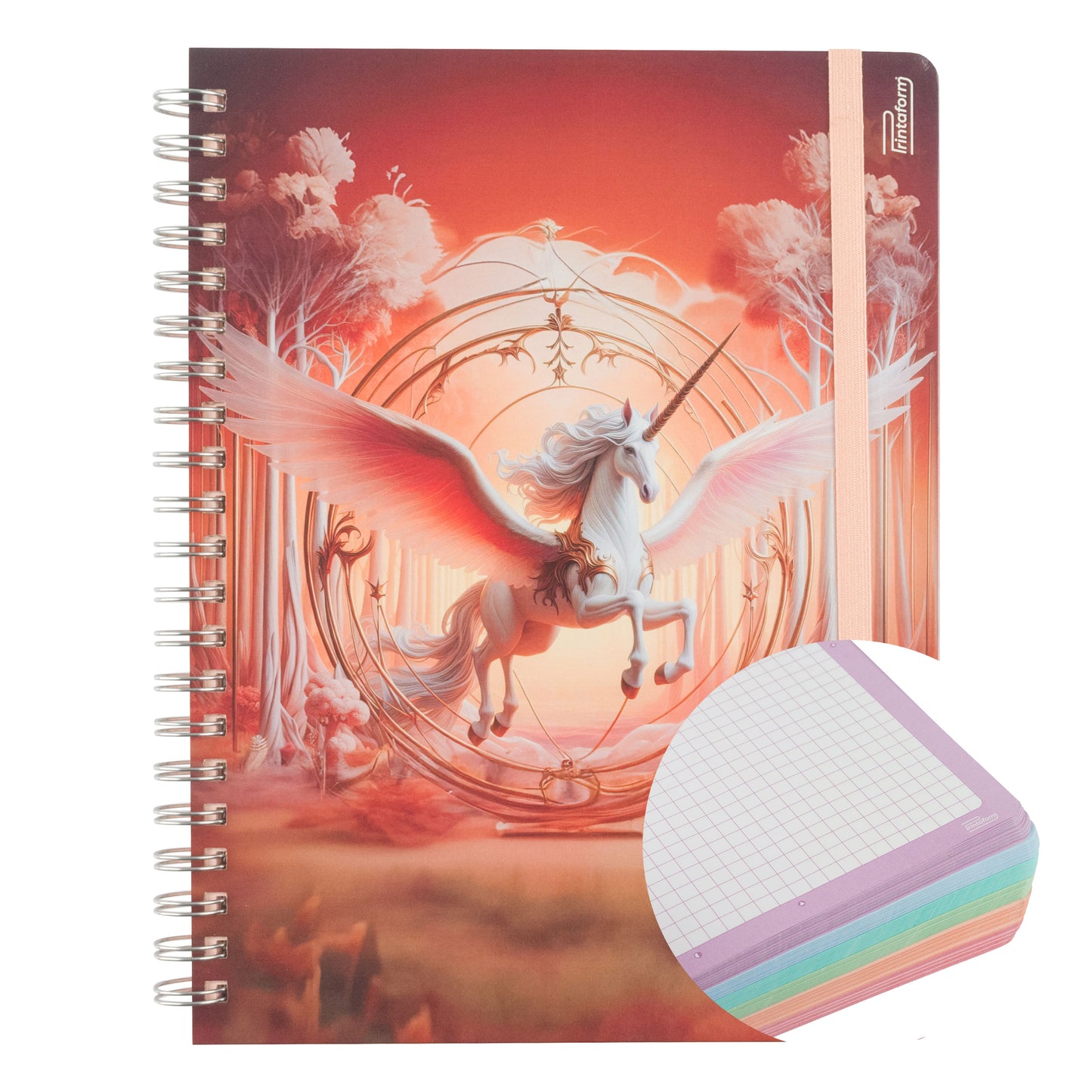 Libreta Profesional Universitaria Unicornios, 200h
