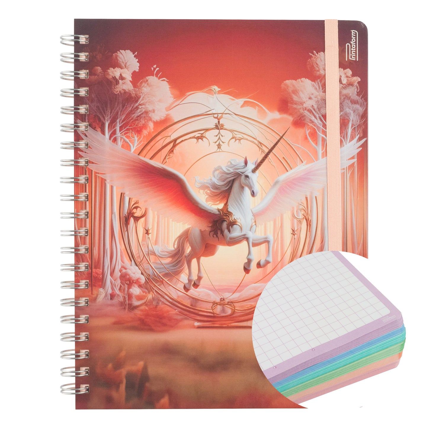 Libreta Profesional Universitaria Unicornios, 200h