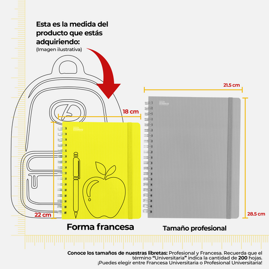 Libreta Universitaria GYN Book, 200 Hojas