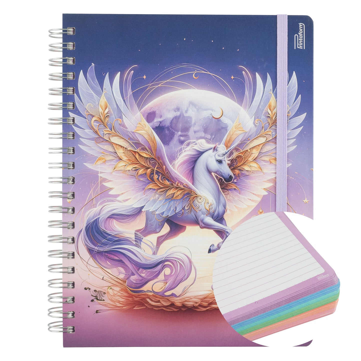 Libreta Profesional Universitaria Unicornios, 200h
