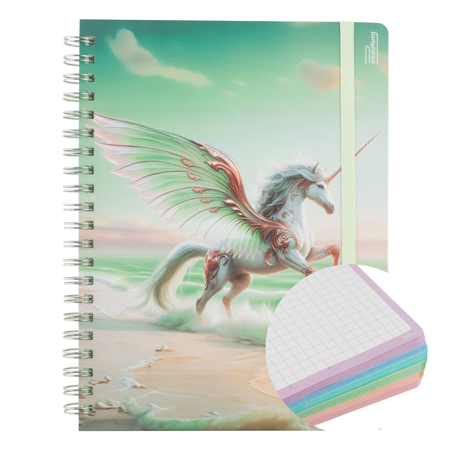 Libreta Profesional Universitaria Unicornios, 200h