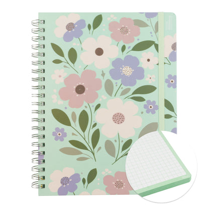 Libreta Floral Profesional pasta dura,100 hojas