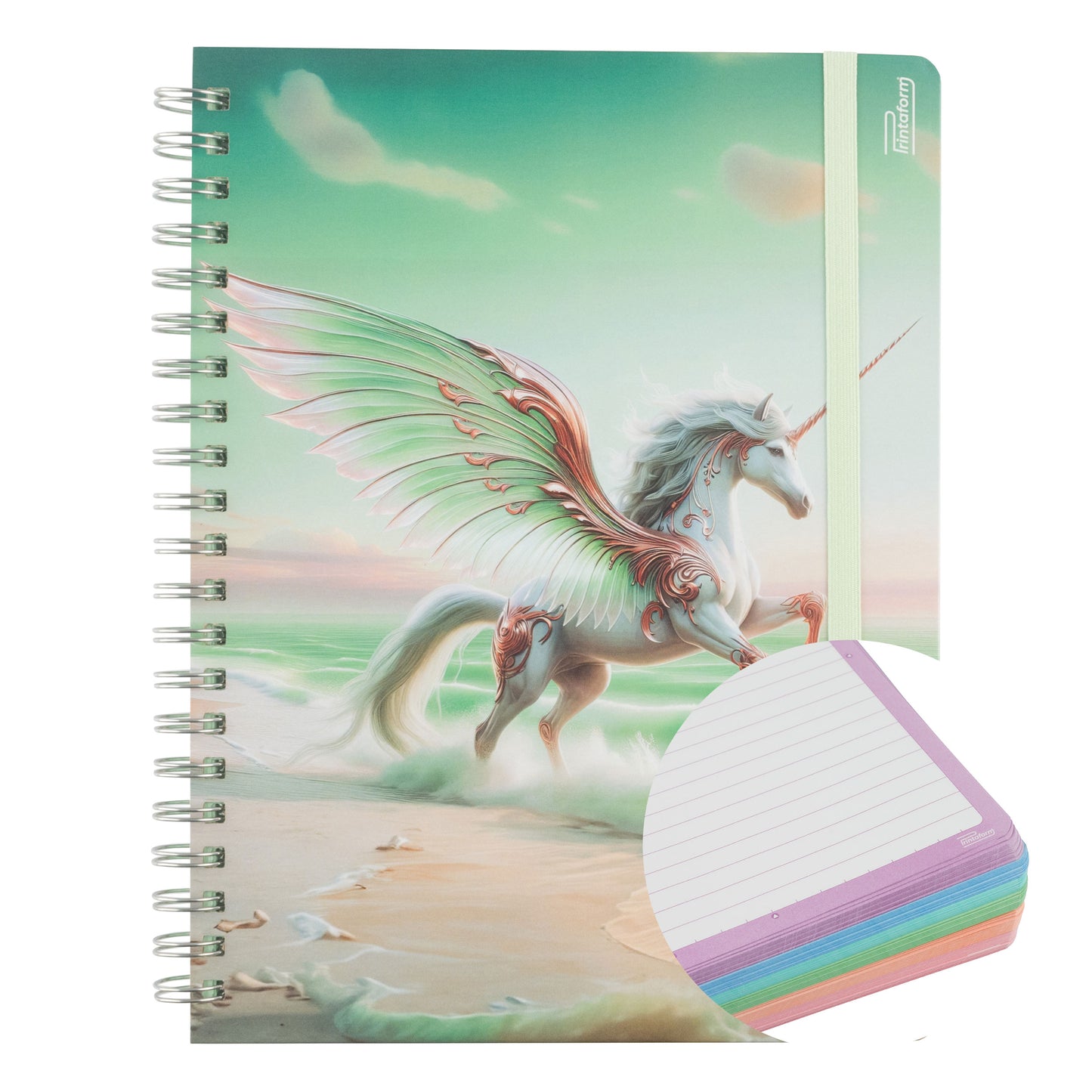 Libreta Profesional Universitaria Unicornios, 200h