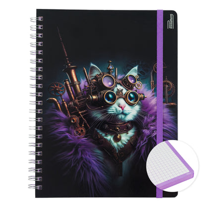 Libreta Profesional Felinos, pasta dura, 100h