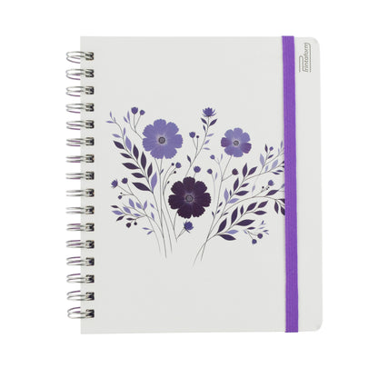 Libreta Book Floral pasta dura, 100 hojas