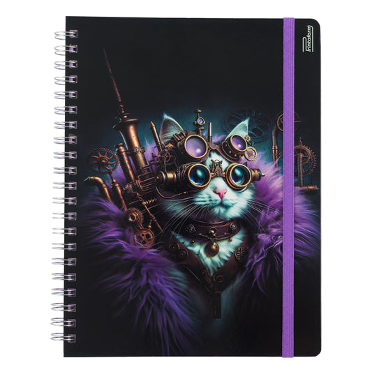 Libreta Profesional Felinos, pasta dura, 100h