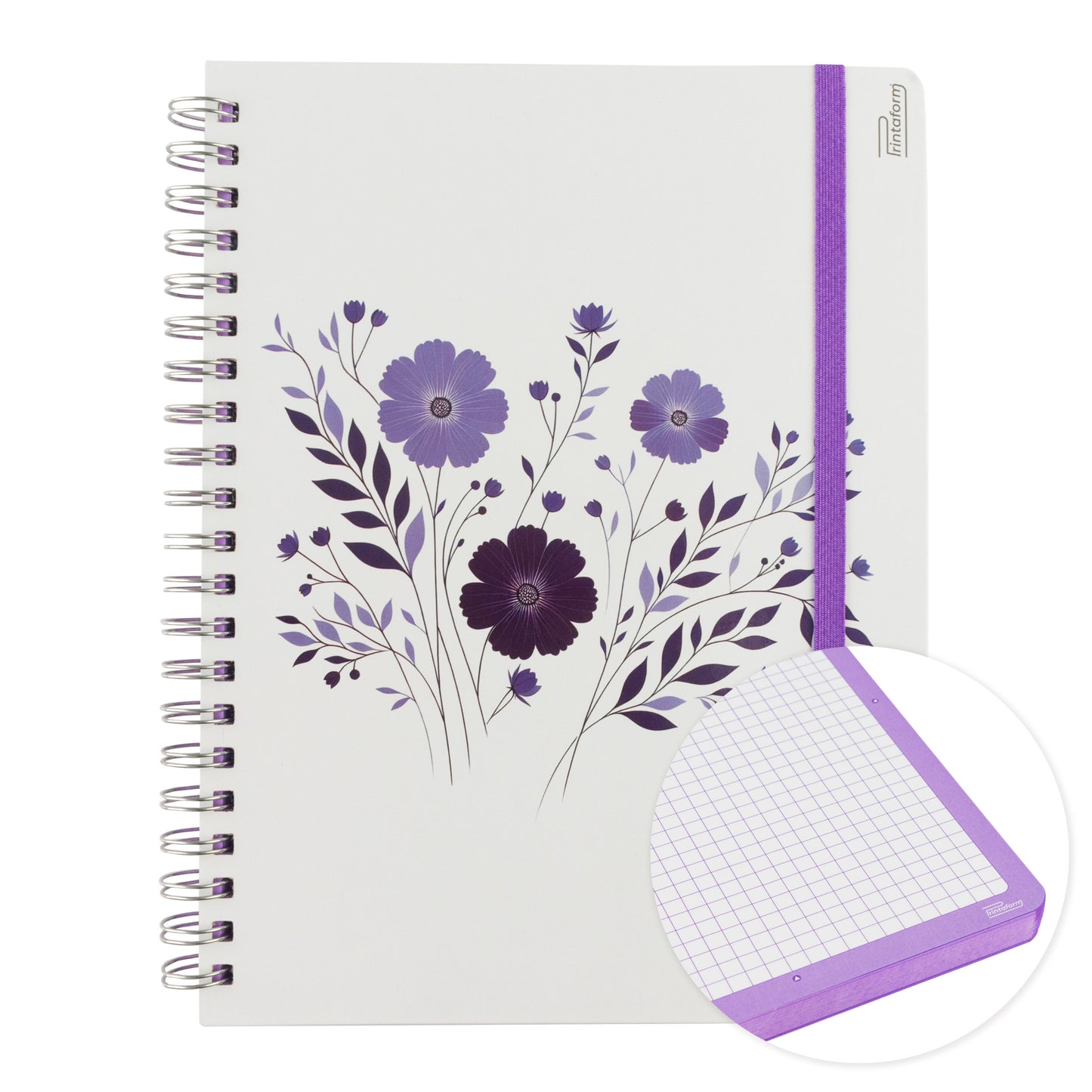 Libreta Floral Profesional pasta dura,100 hojas