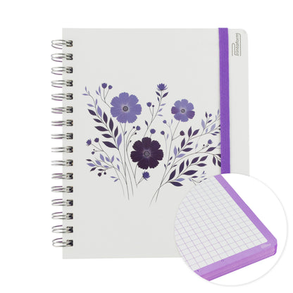 Libreta Book Floral pasta dura, 100 hojas