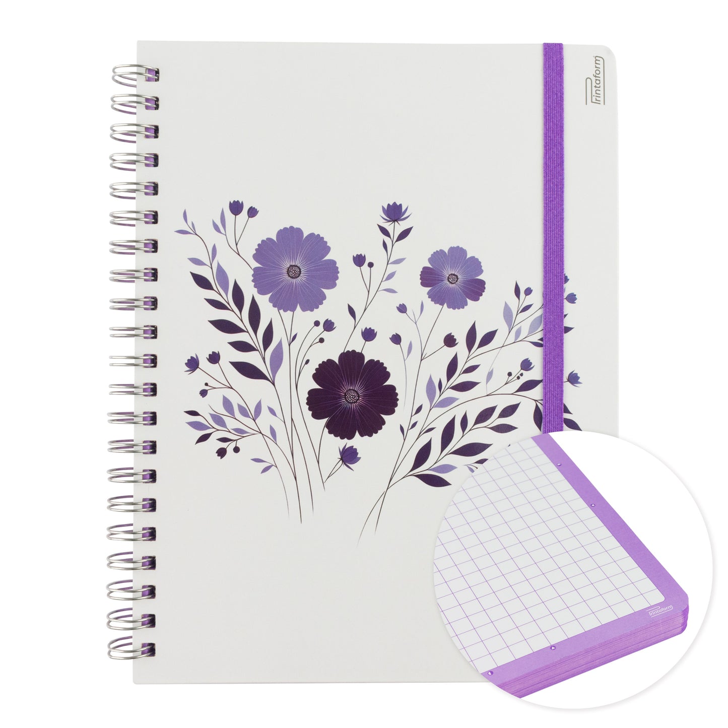 Libreta Floral Profesional pasta dura,100 hojas