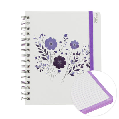Libreta Book Floral pasta dura, 100 hojas