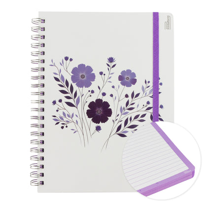 Libreta Floral Profesional pasta dura,100 hojas
