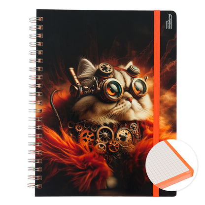 Libreta Profesional Felinos, pasta dura, 100h