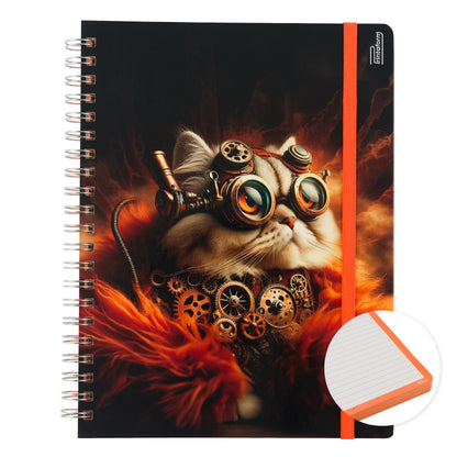 Libreta Profesional Felinos, pasta dura, 100h